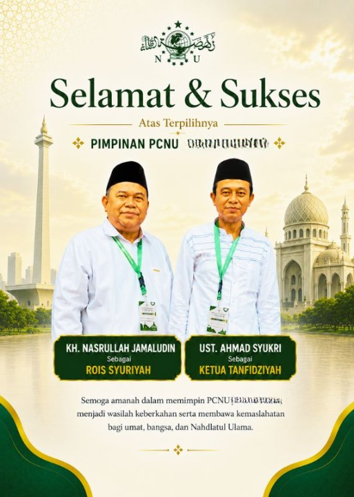PWNU  Pengurus Wilayah Provinsi Sulawesi Barat Rois Syuriyah KH Nasrullah Jamaludin dan Ketua Tanfidziyah Ust Ahmad Syukri