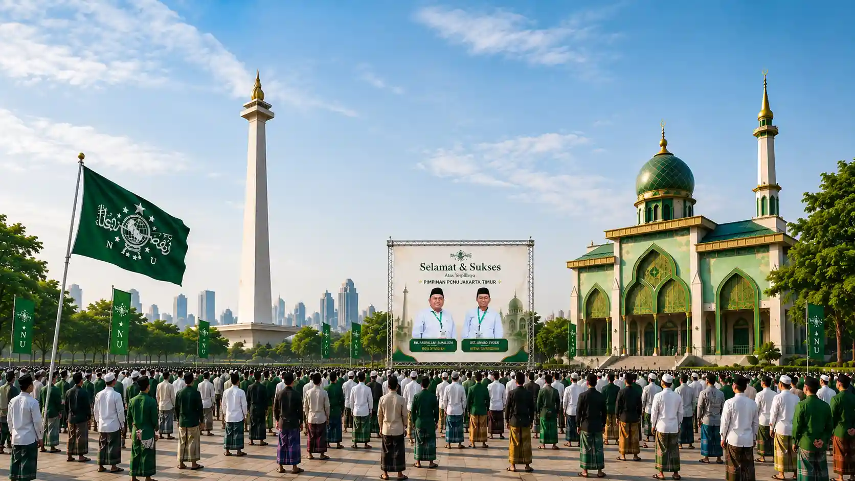 Kebersamaan pengurus dan warga PWNU Pengurus Wilayah Provinsi Sulawesi Barat